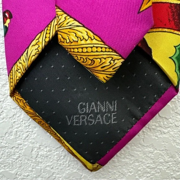 Versace Silk Tie, Santa Claus Print, 1990s Collection.